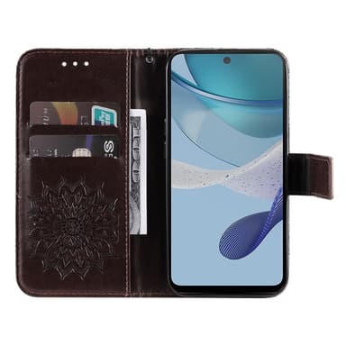SKALO Motorola Moto G23 4G Mandala lompakkokotelo - Ruskea