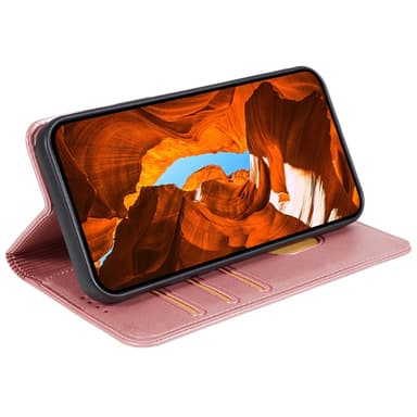SKALO Motorola Edge 40 5G Premium Wallet Lompakkokotelo - Ruusukulta