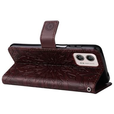 SKALO Motorola Moto G23 4G Mandala lompakkokotelo - Ruskea