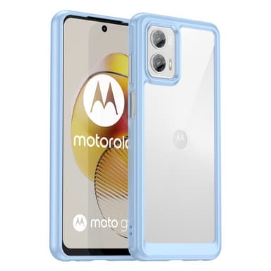 SKALO Motorola Moto G73 5G Läpinäkyvä TPU suojakuori - Sininen