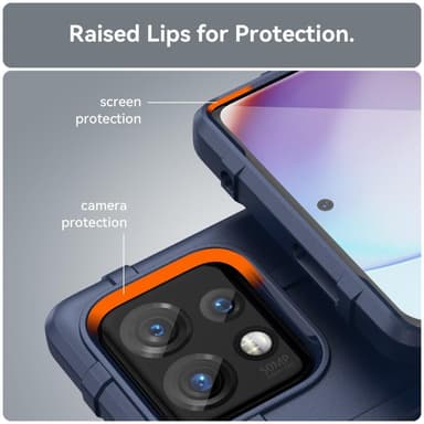 SKALO Motorola Edge 40 Pro 5G Rugged Shield iskunkestävä TPU suojakuori