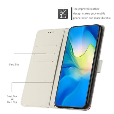 SKALO Motorola Moto G23 4G Marmori 3D Lompakkokotelo