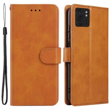 SKALO Motorola Edge 40 5G Premium Wallet Lompakkokotelo - Khaki