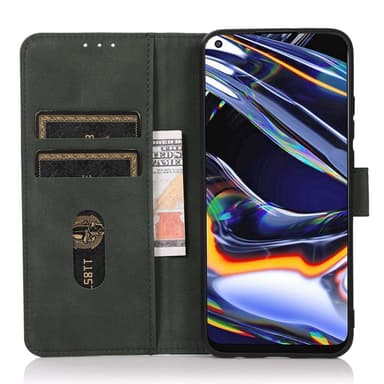SKALO Asus ROG Phone 7 5G KHAZNEH Lompakkokotelo PU-nahasta - Vihreä