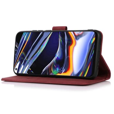 SKALO Motorola Moto G73 5G KHAZNEH Lompakkokotelo PU-nahasta - Punainen
