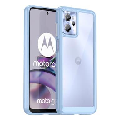 SKALO Motorola Moto G23 4G Läpinäkyvä TPU suojakuori - Sininen