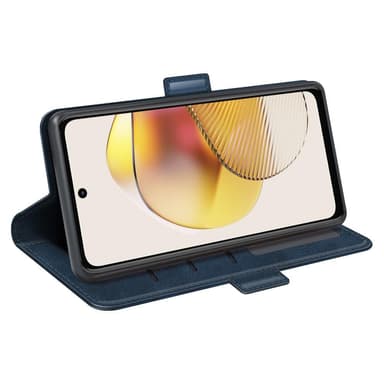 SKALO Motorola Moto G73 5G Premium Wallet Lompakkokotelo - Sininen
