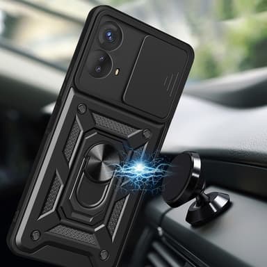 SKALO Motorola Moto G73 5G Armor hybridi metallirengas kameran liukusäädin - - Sininen