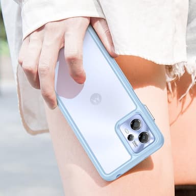 SKALO Motorola Moto G23 4G Läpinäkyvä TPU suojakuori - Sininen