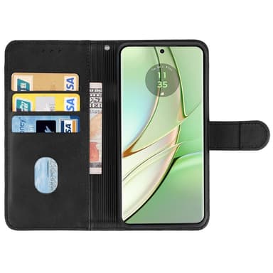 SKALO Motorola Edge 40 5G Premium Wallet Lompakkokotelo - Musta