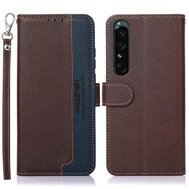 KHAZNEH puhelimen kansi Sony Xperia 1 V - ruskea/sininen