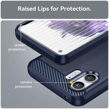 SKALO Nothing Phone (2) Armor Carbon Iskunkestävä TPU suojakuori - Sininen
