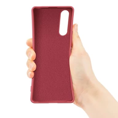 SKALO Sony Xperia 10 V Ultraohut silikonikuori rengas - Musta