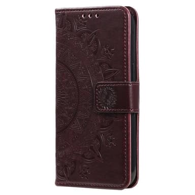 SKALO Sony Xperia 10 V Mandala lompakkokotelo - Ruskea