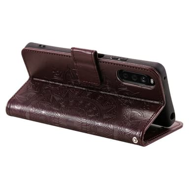 SKALO Sony Xperia 10 V Mandala lompakkokotelo - Ruskea