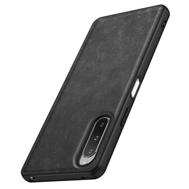 SKALO Sony Xperia 10 V PU-nahka Hybridi Suojakuori - Musta