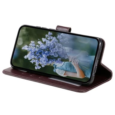 SKALO Sony Xperia 10 V Mandala lompakkokotelo - Ruskea