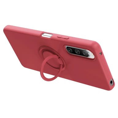 SKALO Sony Xperia 10 V Ultraohut silikonikuori rengas - Musta