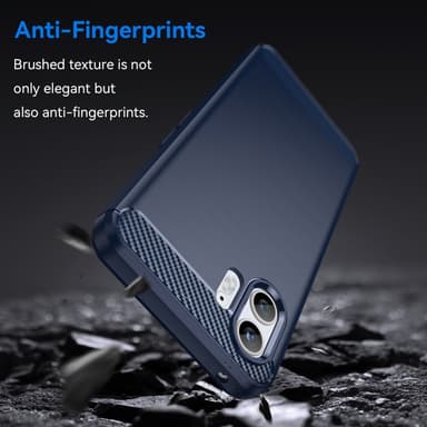 SKALO Nothing Phone (2) Armor Carbon Iskunkestävä TPU suojakuori - Sininen