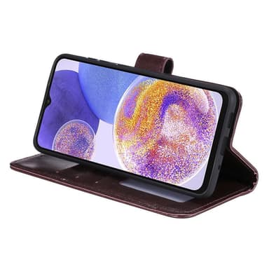 SKALO Samsung A23 5G Mandala lompakkokotelo - Ruskea