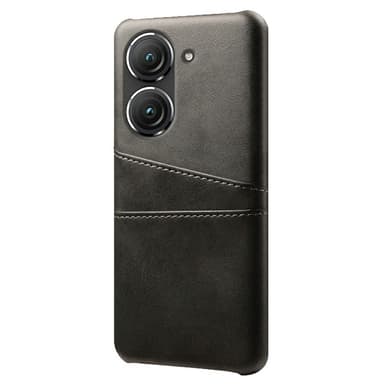 SKALO Asus Zenfone 9 5G PU-nahkainen Korttikotelo - Musta