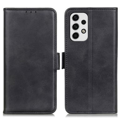 SKALO Samsung A23 5G Lompakkokotelo PU-nahkaa - Musta