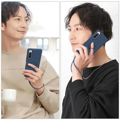 SKALO Sony Xperia 10 V Ultraohut silikonikuori rengas - Musta