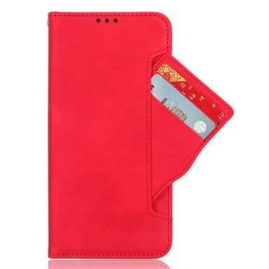 SKALO Samsung A54 5G 6-lokeroa Lompakkokotelo - Punainen