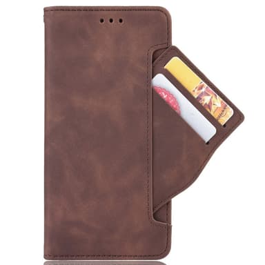 SKALO Motorola Moto G62 5G 6-lokeroa Lompakkokotelo - Ruskea