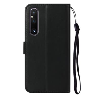 SKALO Sony Xperia 1 V Lompakkokotelo PU-nahkaa - Musta