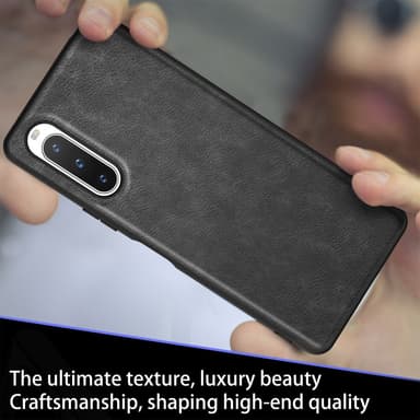 SKALO Sony Xperia 10 V PU-nahka Hybridi Suojakuori - Musta