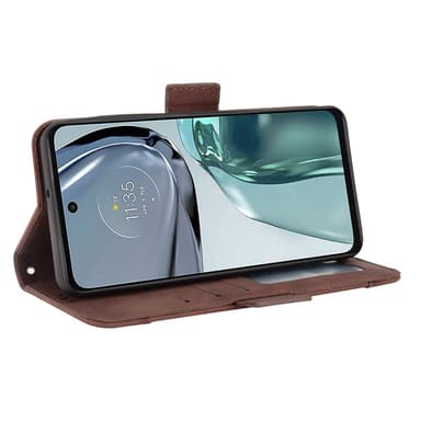 SKALO Motorola Moto G62 5G 6-lokeroa Lompakkokotelo - Ruskea