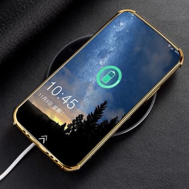 SKALO Samsung A23 5G Krokotiili Kultainen Reuna Kuori - Valkoinen
