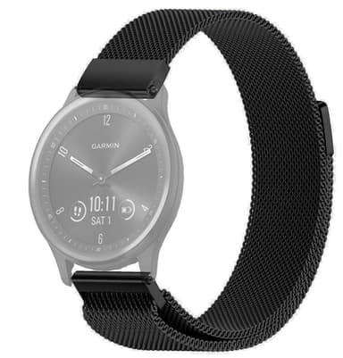 SKALO Milanese Loop to Garmin Vivomove 3 - Musta
