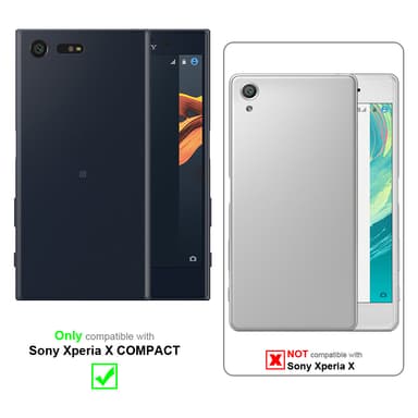 Sony Xperia X COMPACT Suojakuori Lompakkokotelo (Musta)