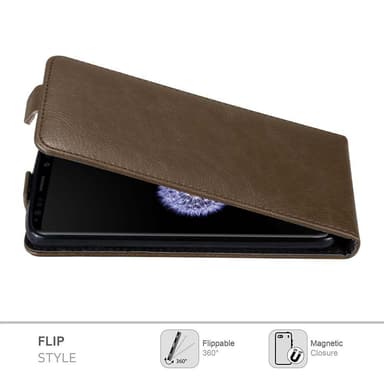 Samsung Galaxy S9 Suojakuori Lompakkokotelo (Ruskea)