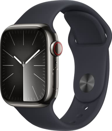 Apple Watch S9 45mm GPS+CEL (grafiitti SS/keskiyönsin. Sport Band) S/M