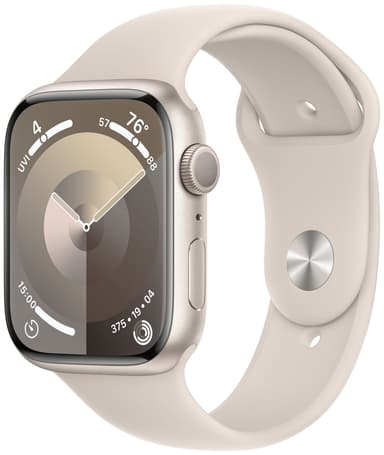 Apple Watch S9 45mm GPS (tähtivalkea alu./tähtivalkea Sport Band) M/L