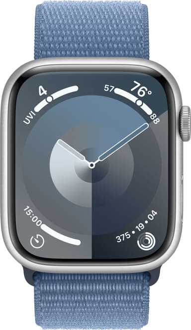 Apple Watch S9 45mm GPS+CEL (hopea alu./talvensininen Sport Loop)