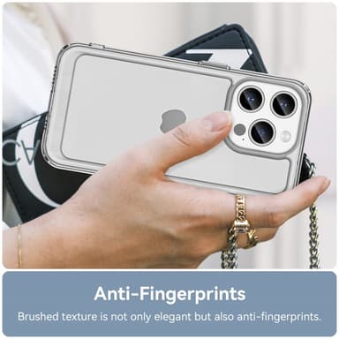 SKALO iPhone 15 Pro Läpinäkyvä TPU Metal Buttons Suojakuori - Läpinäkyvä