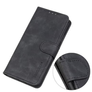 SKALO iPhone 15 Pro KHAZNEH Lompakkokotelo PU-nahasta - Musta