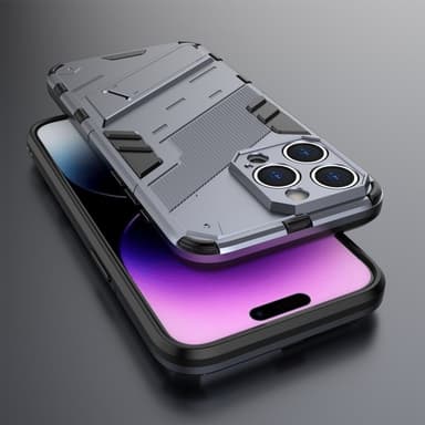 SKALO iPhone 15 Pro Max Hybrid BIBERCAS Suojakuori - Tummansininen