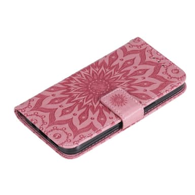 SKALO iPhone 15 Pro Max Mandala lompakkokotelo - Pinkki