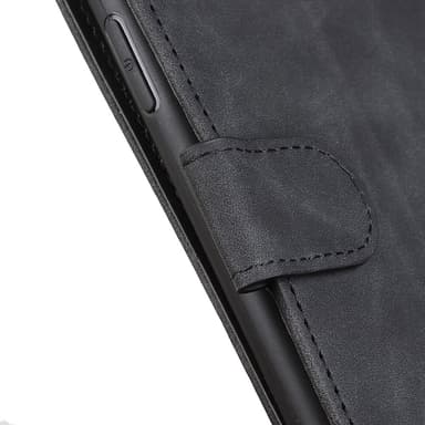SKALO iPhone 15 Pro KHAZNEH Lompakkokotelo PU-nahasta - Musta