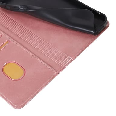 SKALO iPhone 15 Pro Max Premium Wallet Lompakkokotelo - Ruusukulta