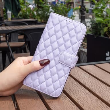 SKALO iPhone 15 Pro BINFEN COLOR Tikattu Lompakko - Violetti