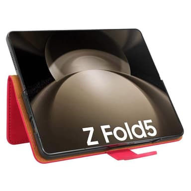 SKALO Samsung Z Fold5 Lompakkokotelo PU-nahkaa - Cerise