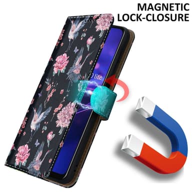 Huawei MATE 20 LITE Suojakuori Lompakkokotelo (Musta)