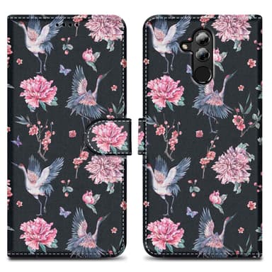Huawei MATE 20 LITE Suojakuori Lompakkokotelo (Musta)