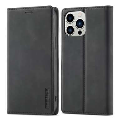 LC.IMEEKE Magneettinen puhelinkotelo iPhone 15 Pro -telineen lompakon suojukselle